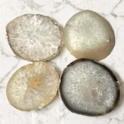 Sliced Thick Crystal Coaster 4 Piece Set J1306 | Himalayan Salt Factory