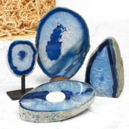 Blue Agate Crystal Box Gift Set | Himalayan Salt Factory