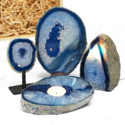 Blue Agate Crystal Box Gift Set | Himalayan Salt Factory