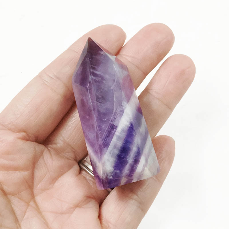 Chevron Amethyst Terminated Point 5 Chevron Amethyst Terminated Point | crystal Factory