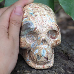 Natural Crystal Jasper Hand Carved Skull DJ1463 | Himalayan Salt Factory