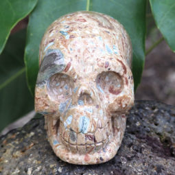 Natural Crystal Jasper Hand Carved Skull DJ1463 | Himalayan Salt Factory