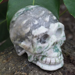 Natural Crystal Jasper Hand Carved Skull DJ1465 | Himalayan Salt Factory