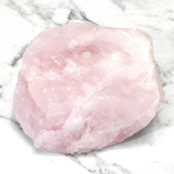 Rose Quartz Rough Crystal Incense Holder | Himalayan Salt Factory