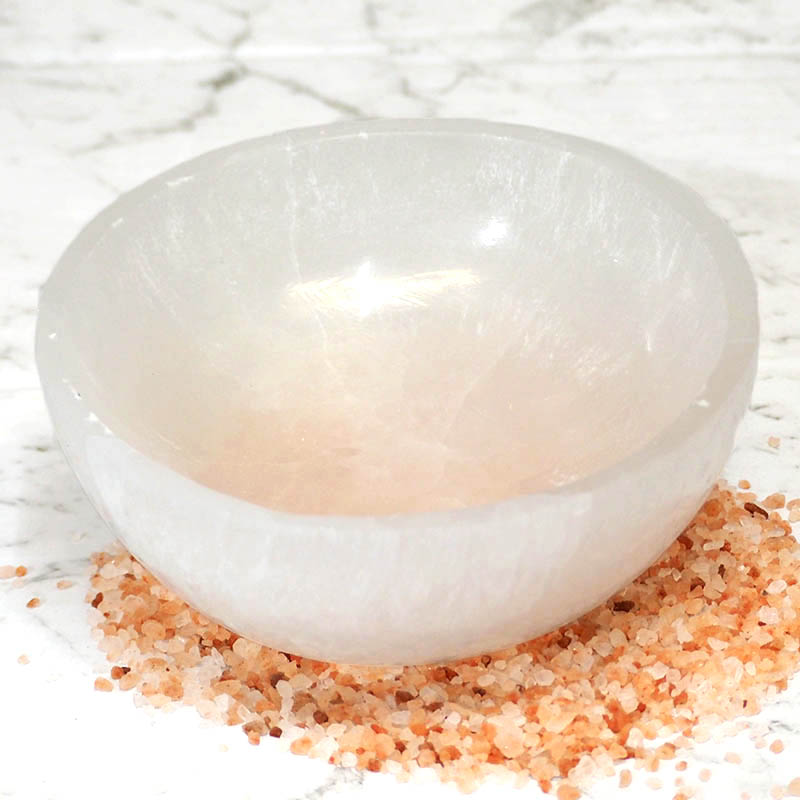 Selenite Round Bowl - Large 3 Selenite Round Bowl - Large