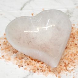 Selenite Wave Heart Bowl | Himalayan Salt Factory