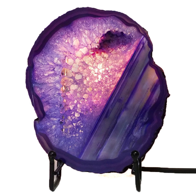 Sliced Agate Crystal Lamp J1365 4 Sliced Agate Crystal Lamp J1365 | Himalayan Salt Factory