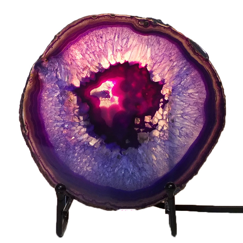 Sliced Agate Crystal Lamp J1366 4 Sliced Agate Crystal Lamp J1367 | Himalayan Salt Factory