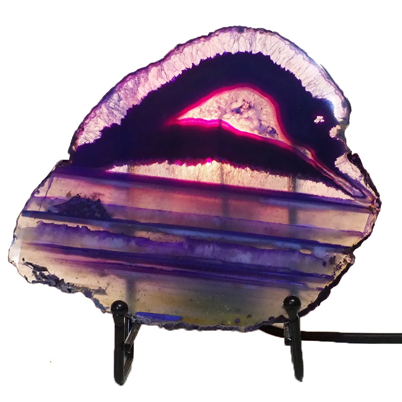 Sliced Agate Crystal Lamp J1369 4 Sliced Agate Crystal Lamp J1369 | Himalayan Salt Factory