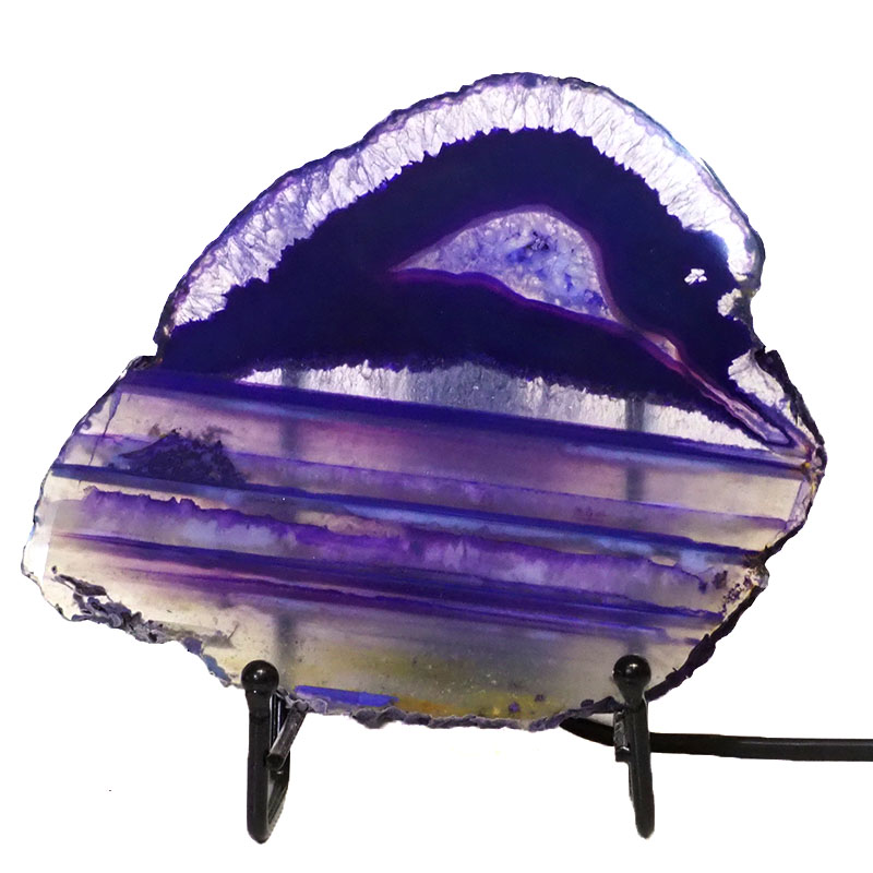 Sliced Agate Crystal Lamp J1369 3 Sliced Agate Crystal Lamp J1369 | Himalayan Salt Factory