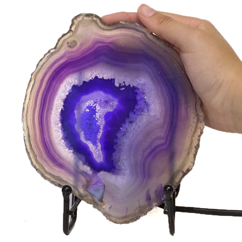 Sliced Agate Crystal Lamp J1370 5 Sliced Agate Crystal Lamp J1370 | Himalayan Salt Factory