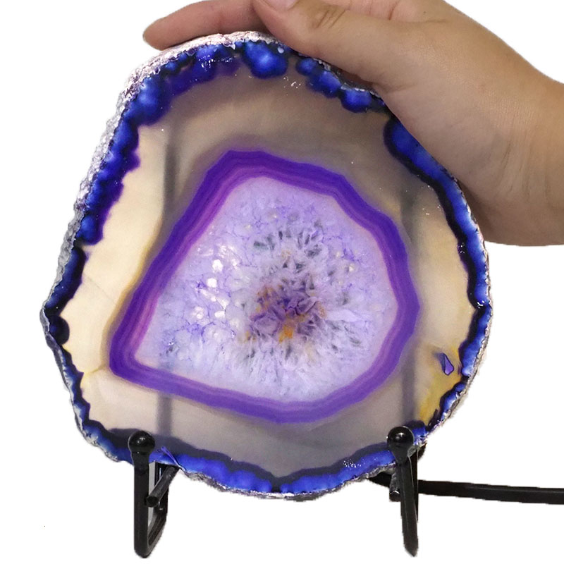 Sliced Agate Crystal Lamp J1374 5 Sliced Agate Crystal Lamp J1374 | Himalayan Salt Factory