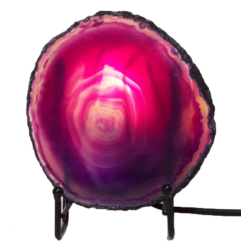 Sliced Agate Crystal Lamp J1376 4 Sliced Agate Crystal Lamp J1376 | Himalayan Salt Factory