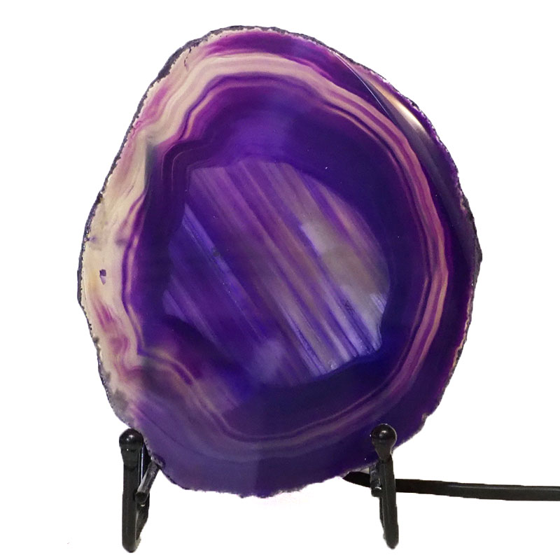 Sliced Agate Crystal Lamp J1380 3 Sliced Agate Crystal Lamp J1380 | Himalayan Salt Factory