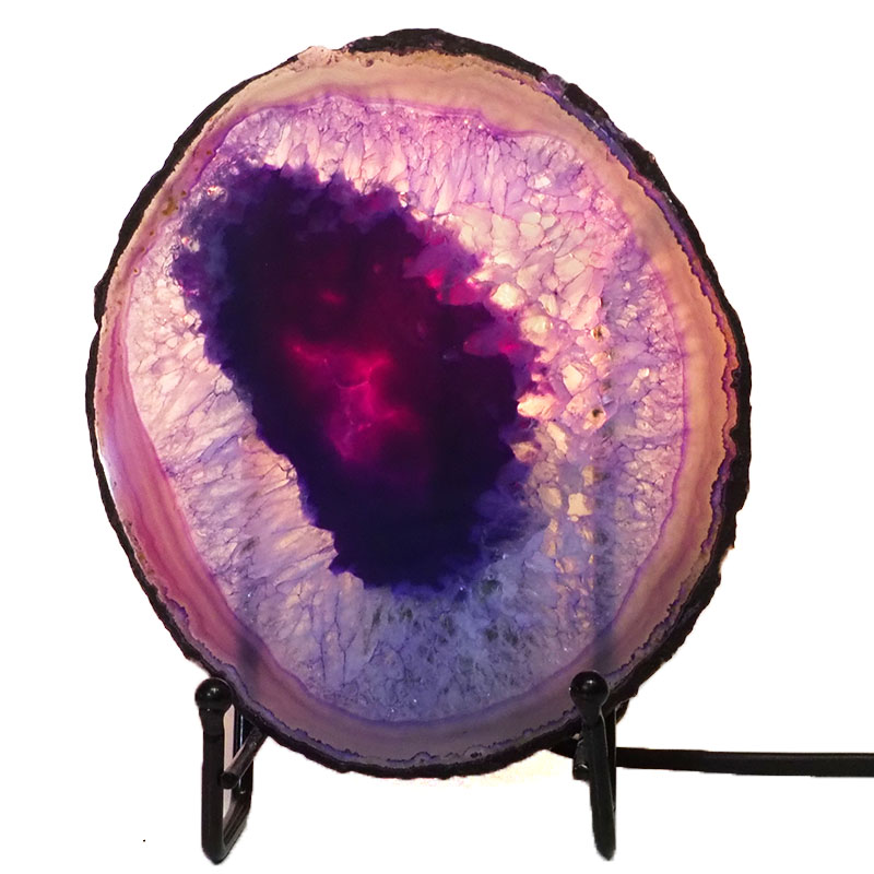 Sliced Agate Crystal Lamp J1382 4 Sliced Agate Crystal Lamp J1382 | Himalayan Salt Factory
