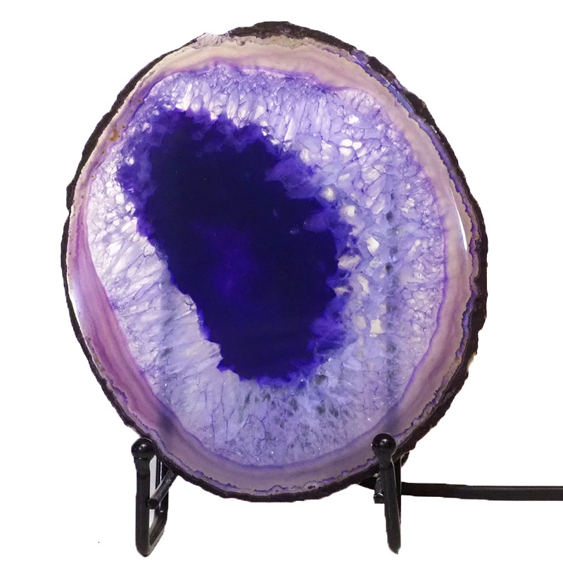 Sliced Agate Crystal Lamp J1382 3 Sliced Agate Crystal Lamp J1382 | Himalayan Salt Factory
