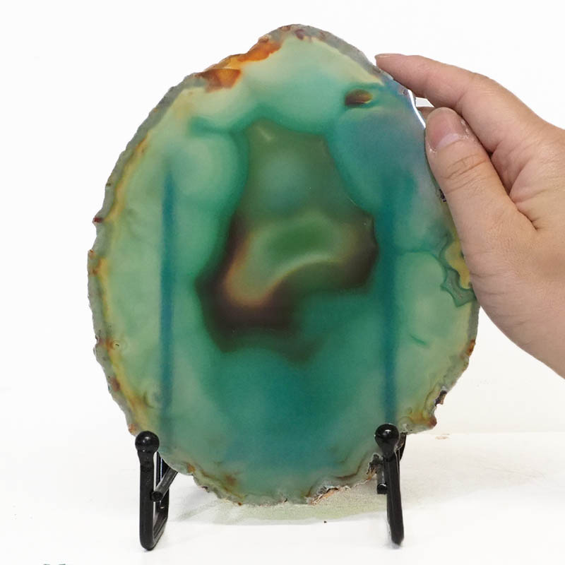 Sliced Brazilian Crystal Agate Lamp S739 5 Brazilian Sliced Crystal Agate Lamp S739 | Himalayan Salt Factory