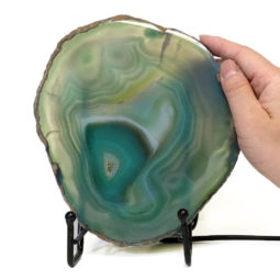 Sliced Brazilian Crystal Agate Lamp S741 9 Brazilian Sliced Crystal Agate Lamp S741 | Himalayan Salt Factory