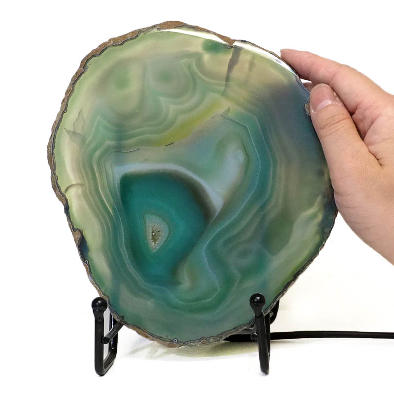 Sliced Brazilian Crystal Agate Lamp S741 5 Brazilian Sliced Crystal Agate Lamp S741 | Himalayan Salt Factory