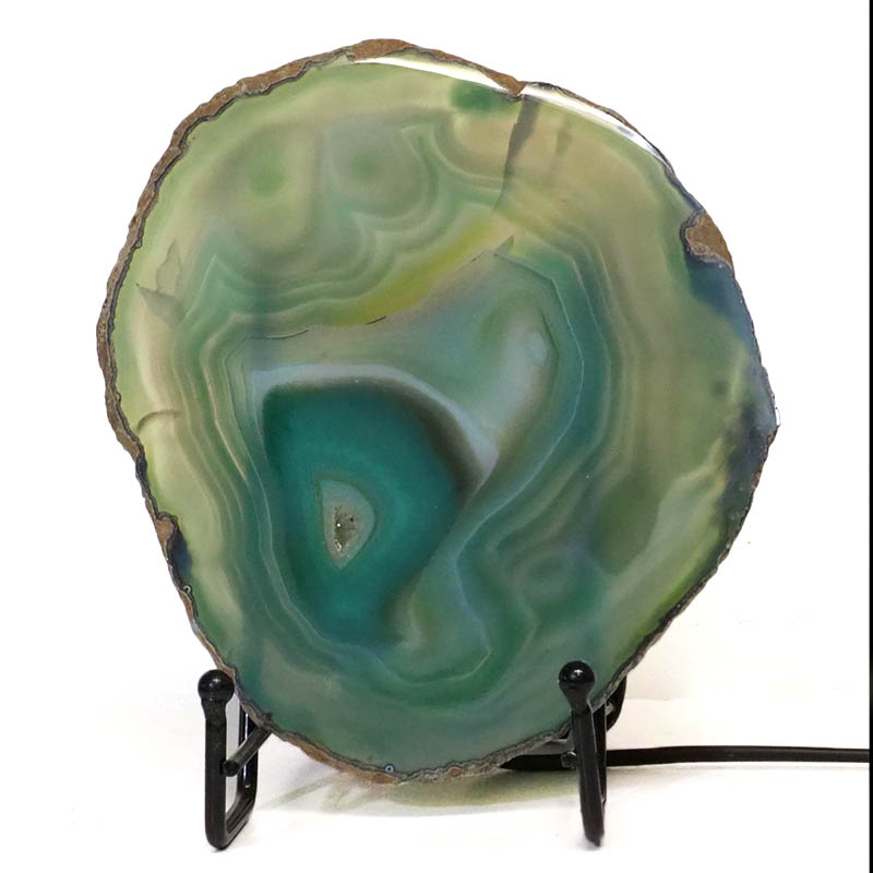 Sliced Brazilian Crystal Agate Lamp S741 3 Brazilian Sliced Crystal Agate Lamp S741 | Himalayan Salt Factory