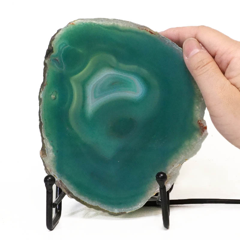 Sliced Brazilian Crystal Agate Lamp S742 5 Brazilian Sliced Crystal Agate Lamp S742 | Himalayan Salt Factory