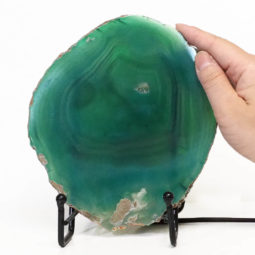 Sliced Brazilian Crystal Agate Lamp S743 9