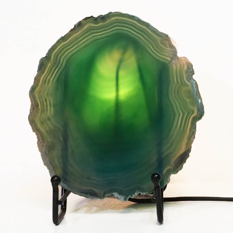 Sliced Brazilian Crystal Agate Lamp S745 4 Brazilian Sliced Crystal Agate Lamp S745 | Himalayan Salt Factory