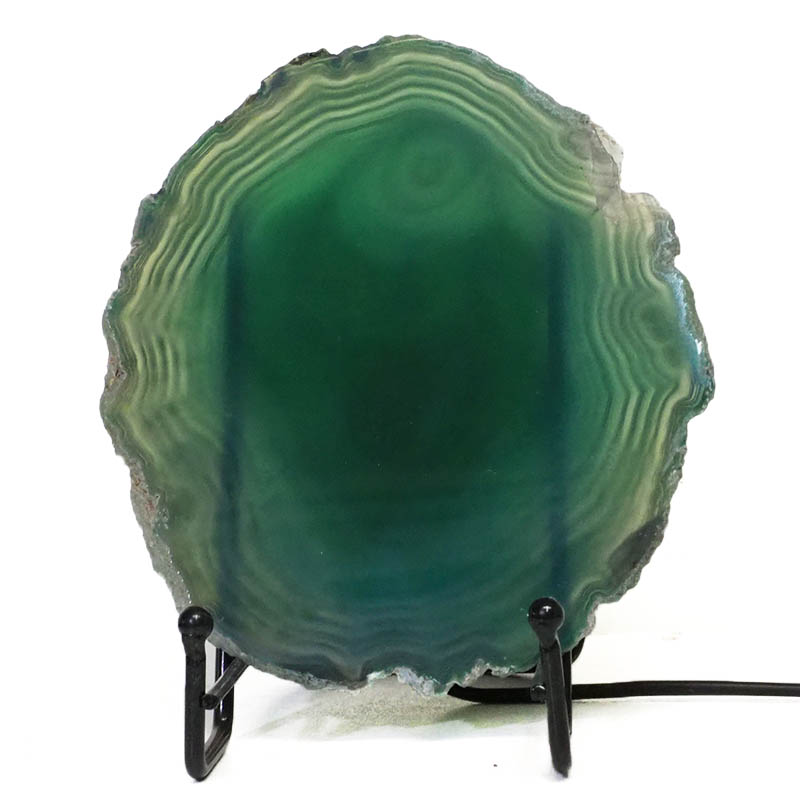 Sliced Brazilian Crystal Agate Lamp S745 3 Brazilian Sliced Crystal Agate Lamp S745 | Himalayan Salt Factory