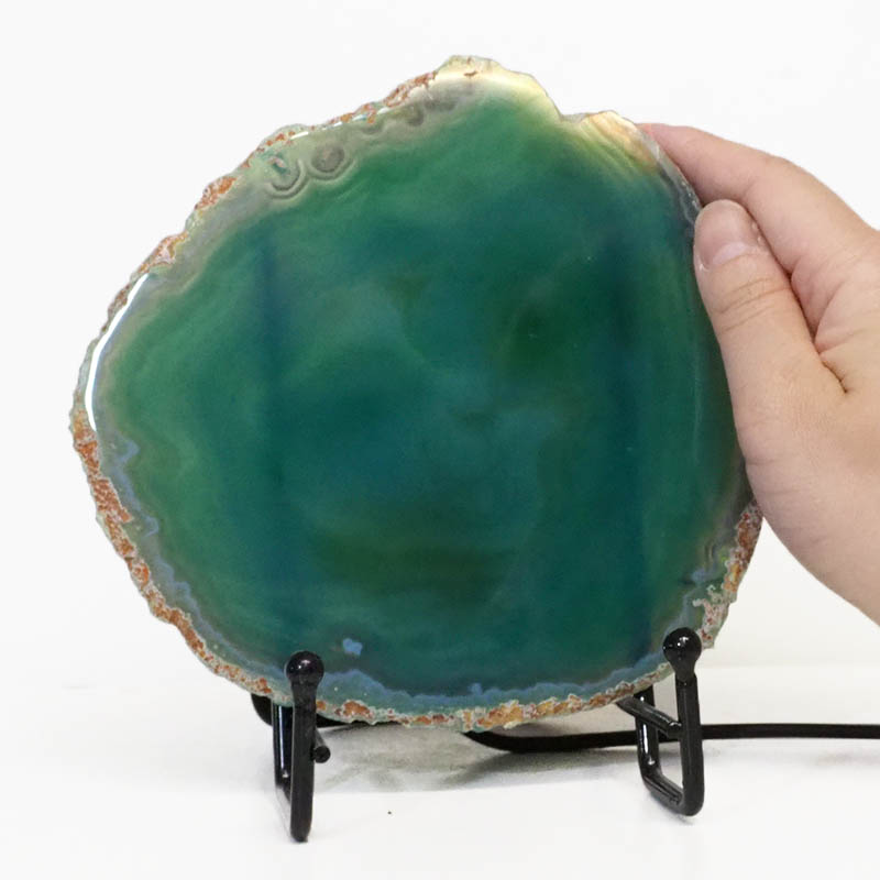 Sliced Brazilian Crystal Agate Lamp S748 5 Brazilian Sliced Crystal Agate Lamp S748 | Himalayan Salt Factory