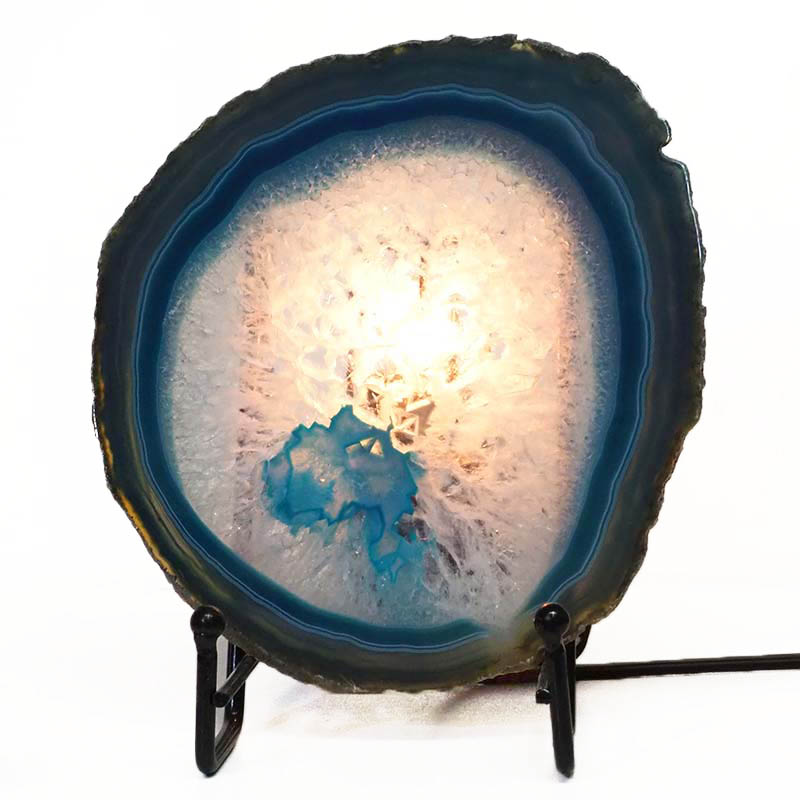 Sliced Brazilian Crystal Agate Lamp S753 4 Sliced Brazilian Crystal Agate Lamp S753 | Himalayan Salt Factory