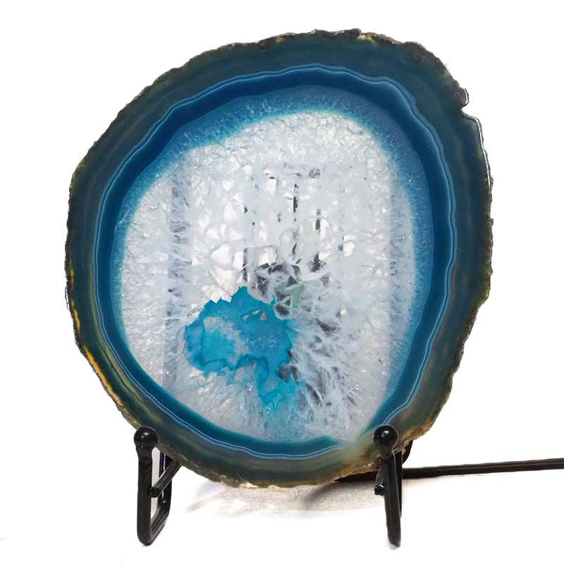 Sliced Brazilian Crystal Agate Lamp S753 3 Sliced Brazilian Crystal Agate Lamp S753 | Himalayan Salt Factory