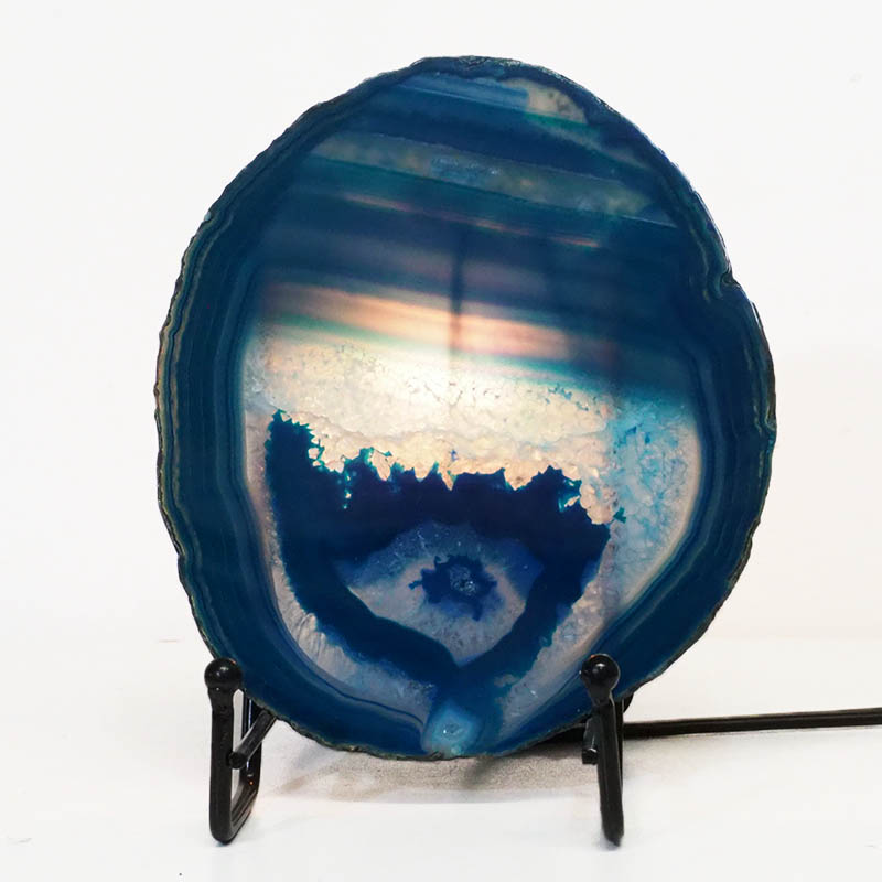 Sliced Brazilian Crystal Agate Lamp S754 4 Sliced Brazilian Crystal Agate Lamp S754 | Himalayan Salt Factory
