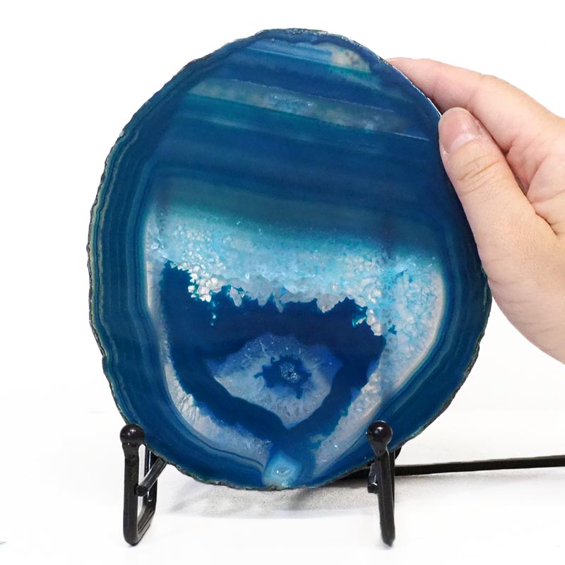 Sliced Brazilian Crystal Agate Lamp S754 5 Sliced Brazilian Crystal Agate Lamp S754 | Himalayan Salt Factory