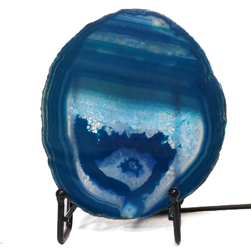 Sliced Brazilian Crystal Agate Lamp S754 3 Sliced Brazilian Crystal Agate Lamp S754 | Himalayan Salt Factory