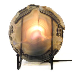 Natural Sliced Brazilian Crystal Agate Lamp S766 | Himalayan Salt Factory