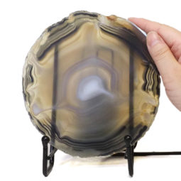 Natural Sliced Brazilian Crystal Agate Lamp S766 | Himalayan Salt Factory
