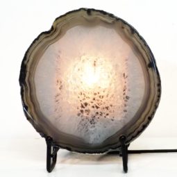 Natural Sliced Brazilian Crystal Agate Lamp S767 8 Natural Sliced Brazilian Crystal Agate Lamp S767 | Himalayan Salt Factory