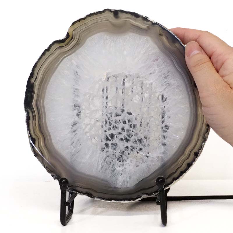 Natural Sliced Brazilian Crystal Agate Lamp S767 5 Natural Sliced Brazilian Crystal Agate Lamp S767 | Himalayan Salt Factory