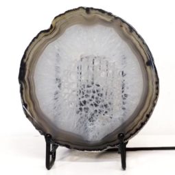 Natural Sliced Brazilian Crystal Agate Lamp S767 | Himalayan Salt Factory