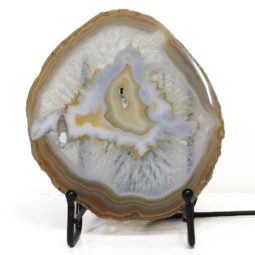 Natural Sliced Brazilian Crystal Agate Lamp S769 | Himalayan Salt Factory