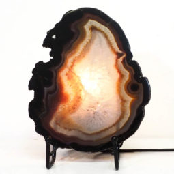 Natural Sliced Brazilian Crystal Agate Lamp S770 | Himalayan Salt Factory