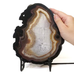 Natural Sliced Brazilian Crystal Agate Lamp S770 | Himalayan Salt Factory