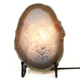 Natural Sliced Brazilian Crystal Agate Lamp S772 | Himalayan Salt Factory