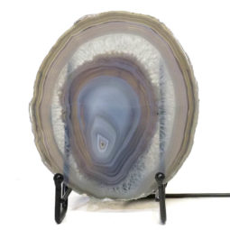 Natural Sliced Brazilian Crystal Agate Lamp S774 | Himalayan Salt Factory