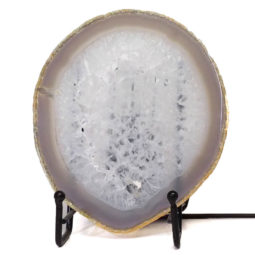 Natural Sliced Brazilian Crystal Agate Lamp S775 | Himalayan Salt Factory