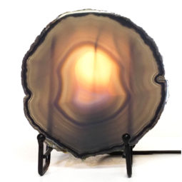 Natural Sliced Brazilian Crystal Agate Lamp S777 | Himalayan Salt Factory