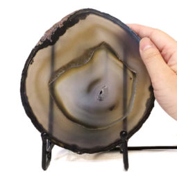 Natural Sliced Brazilian Crystal Agate Lamp S779 | Himalayan Salt Factory