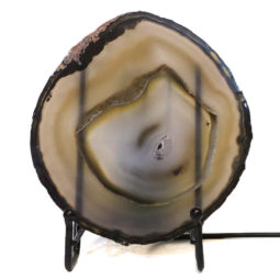 Natural Sliced Brazilian Crystal Agate Lamp S779 | Himalayan Salt Factory