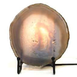 Natural Sliced Brazilian Crystal Agate Lamp S780 | Himalayan Salt Factory