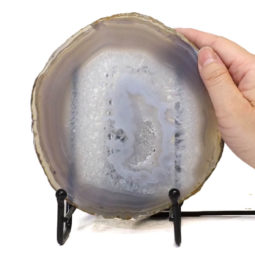 Natural Sliced Brazilian Crystal Agate Lamp S780 | Himalayan Salt Factory